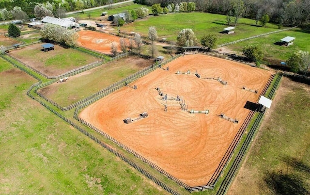 drone / aerial view featuring a rural view