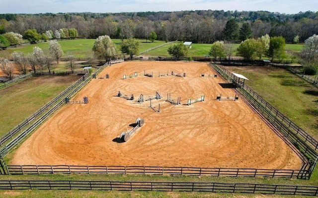 drone / aerial view featuring a rural view