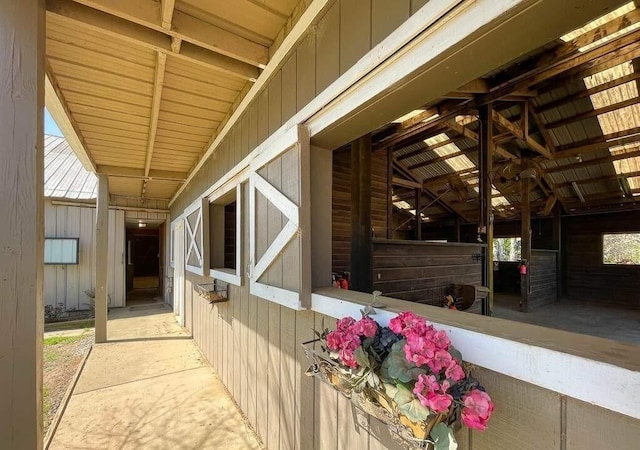 view of horse barn