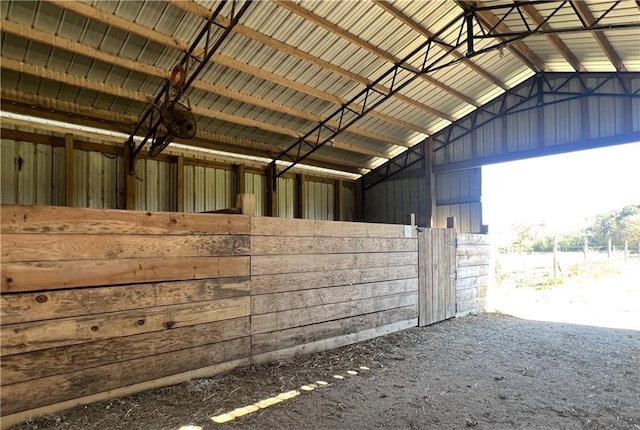 view of horse barn