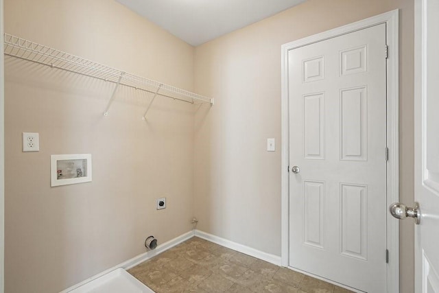 laundry area featuring hookup for a washing machine and electric dryer hookup