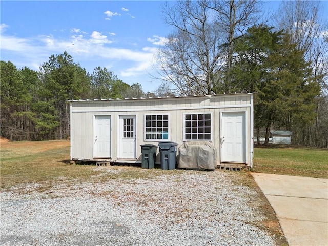 view of shed