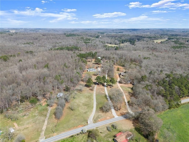 bird's eye view featuring a rural view