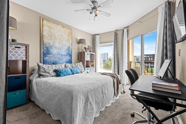1 Biscayne Dr NW Unit 804, Atlanta, GA 30309 - carpeted bedroom with an office area and a ceiling fan