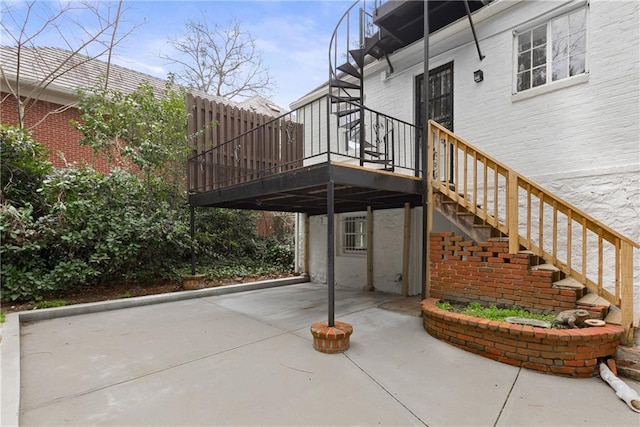 view of patio / terrace with a wooden deck