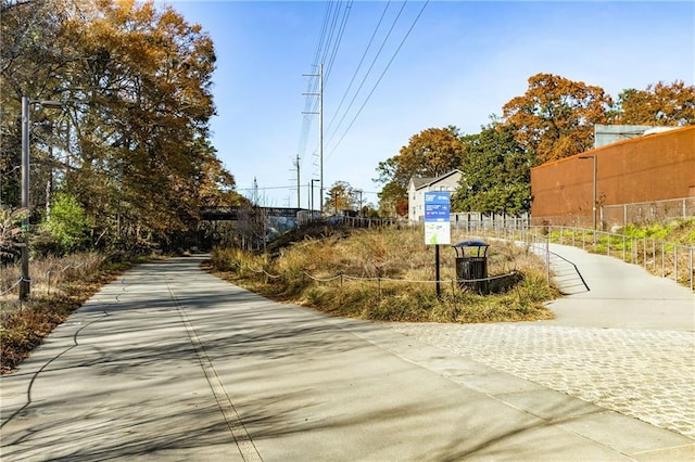 view of road