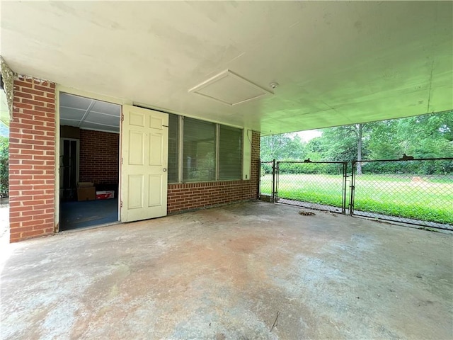 view of patio / terrace featuring a gate and fence