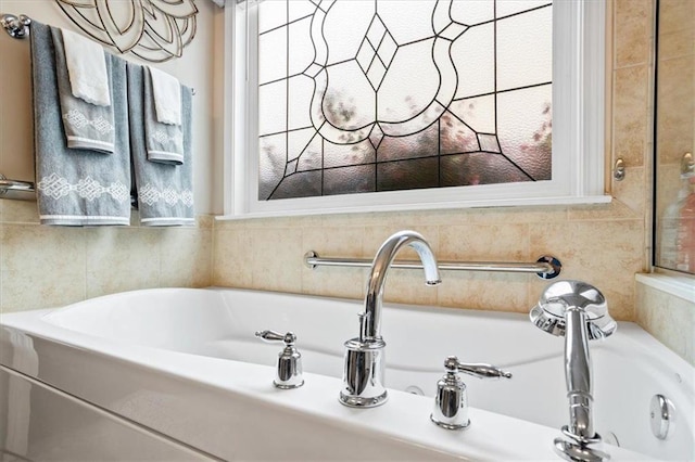 bathroom featuring a bath