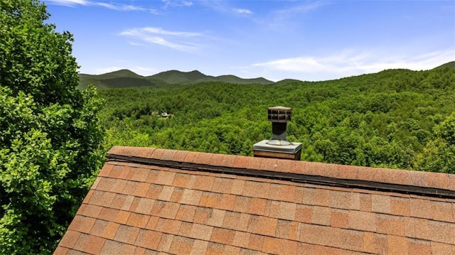 property view of mountains with a view of trees