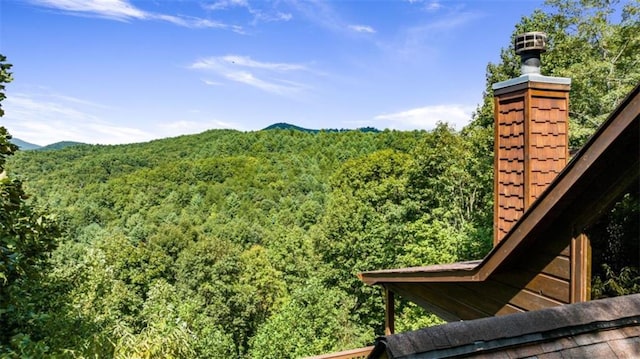 property view of mountains with a view of trees
