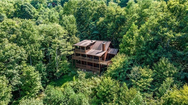 aerial view with a view of trees