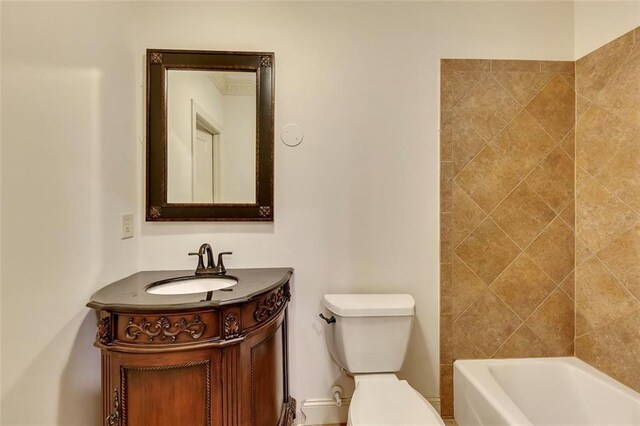 4853 Stonehall Pl, Atlanta, GA 30339 - full bath with vanity, toilet, and  shower combination
