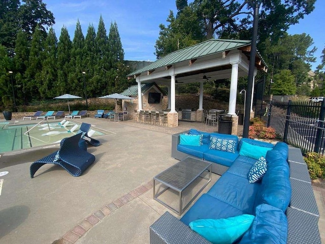 1117 Cordia Ave, Atlanta, GA 30318 - community pool featuring a gazebo, outdoor lounge area, and a patio