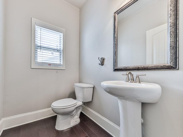 212 Torch Dr, Acworth, GA 30102 - bathroom with toilet and wood finished floors