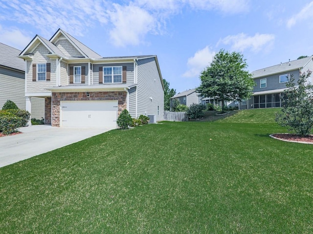212 Torch Dr, Acworth, GA 30102 - view of side of property featuring stone siding, driveway, and an attached garage