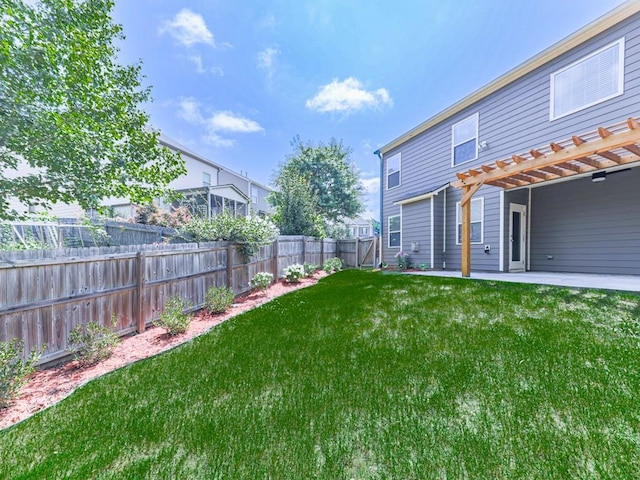 212 Torch Dr, Acworth, GA 30102 - fenced backyard featuring a pergola and a patio area