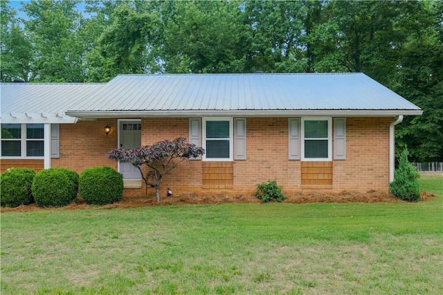 3110 Springdale Park Cir, Gainesville, GA 30506 - single story home with a front yard, metal roof, and brick siding