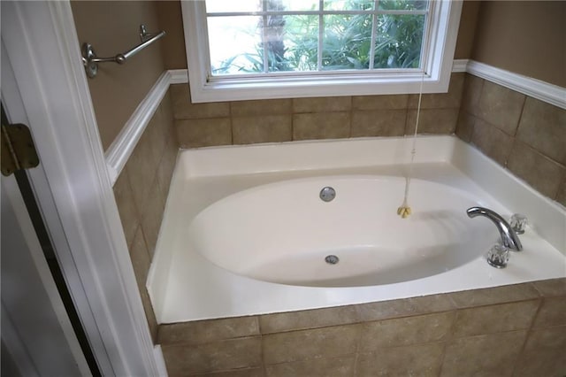 bathroom with a bath