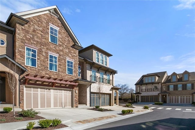 view of front of property with driveway and an attached garage