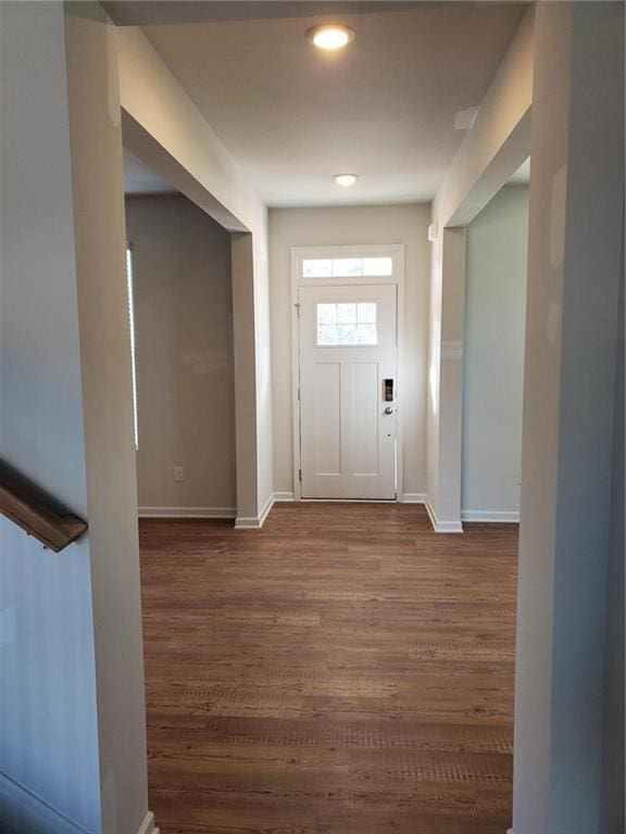 entryway featuring dark hardwood / wood-style floors