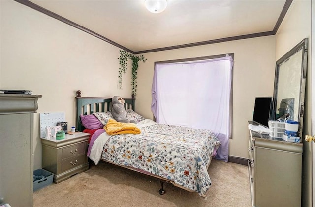 3514 Blackberry Ln SE, Conyers, GA 30094 - bedroom featuring ornamental molding and light carpet