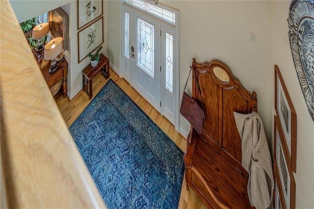 entrance foyer featuring light hardwood / wood-style floors