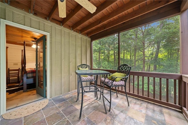 85 Misty Hollow Rdg, Ellijay, GA 30536 - sunroom featuring ceiling fan