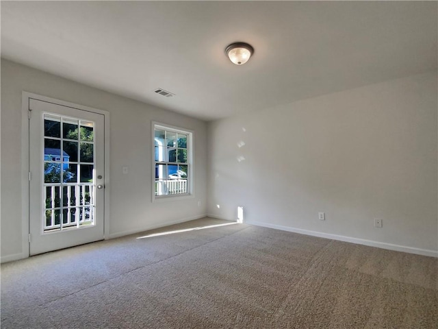 view of carpeted empty room