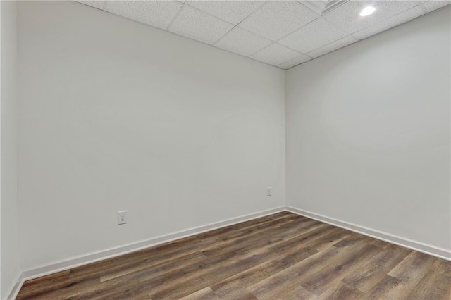 733 Wesley Chapel Rd, Villa Rica, GA 30180 - spare room featuring a paneled ceiling, dark wood-style flooring, and recessed lighting
