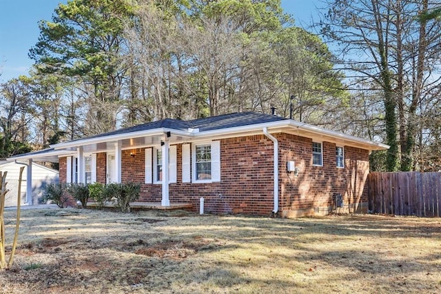 8298 Holly Dr, Jonesboro, GA 30238 - single story home featuring a front yard, brick siding, fence, and a porch