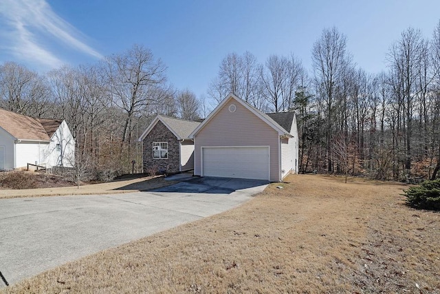 view of home's exterior featuring a garage