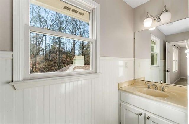 bathroom with vanity