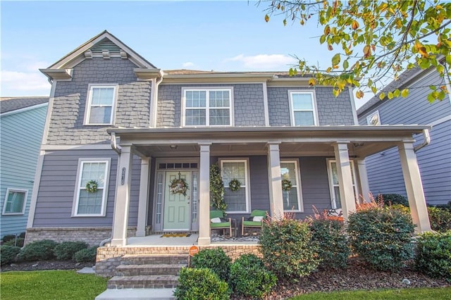 view of front of house with a porch