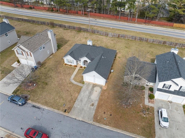 aerial view featuring a residential view