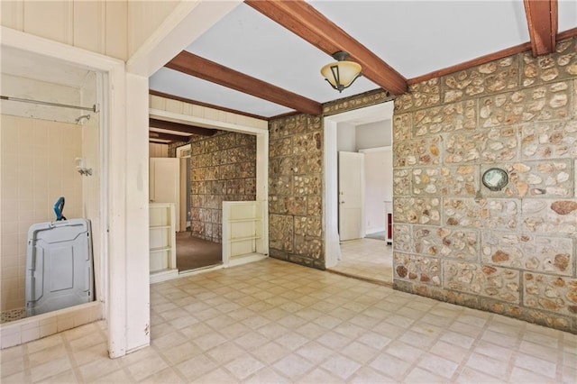 5128 Lavista Rd, Tucker, GA 30084 - spare room with light flooring and beam ceiling