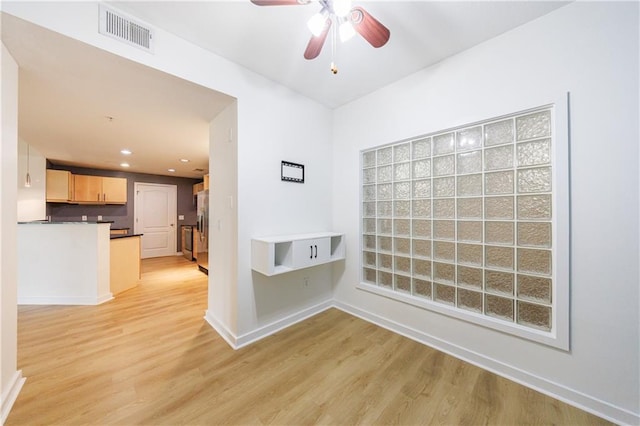 390 17th St NW Unit 2053, Atlanta, GA 30363 - unfurnished room with light wood-style floors, ceiling fan, and recessed lighting