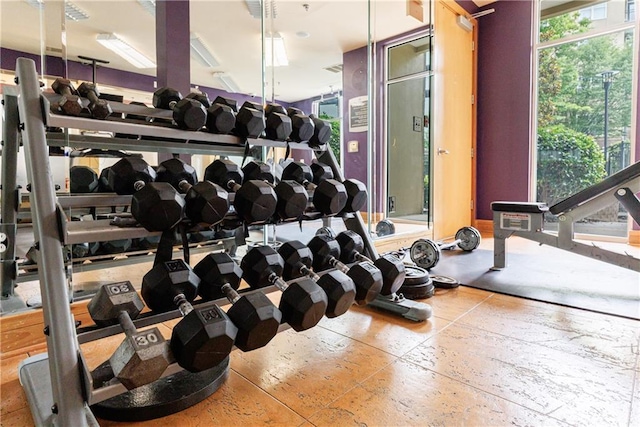 390 17th St NW Unit 2053, Atlanta, GA 30363 - workout area featuring plenty of natural light