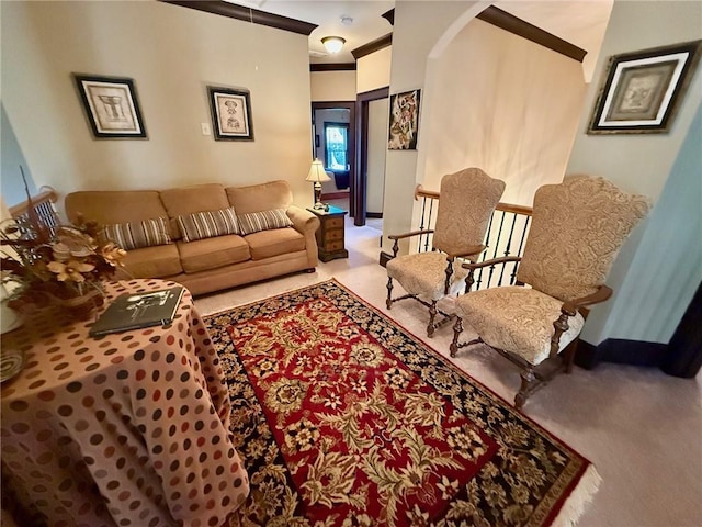136 Timothy Park Ln, Athens, GA 30606 - living area with carpet and arched walkways