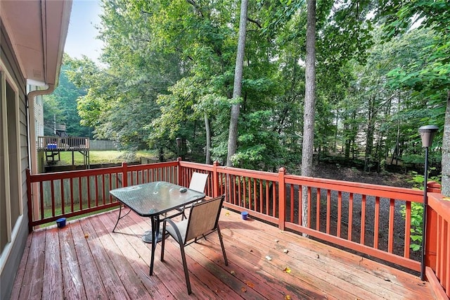 4321 Clairesbrook Ln, Acworth, GA 30101 - deck featuring outdoor dining space