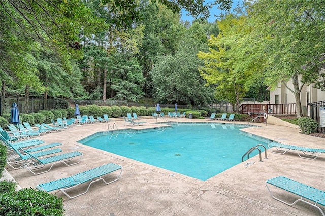 view of pool with a patio