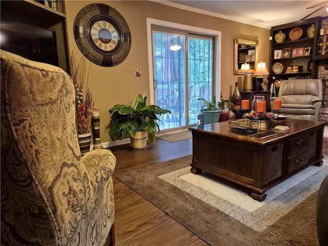 4094 Carlisle Pl, Stone Mountain, GA 30083 - office featuring crown molding, wood finished floors, and plenty of natural light