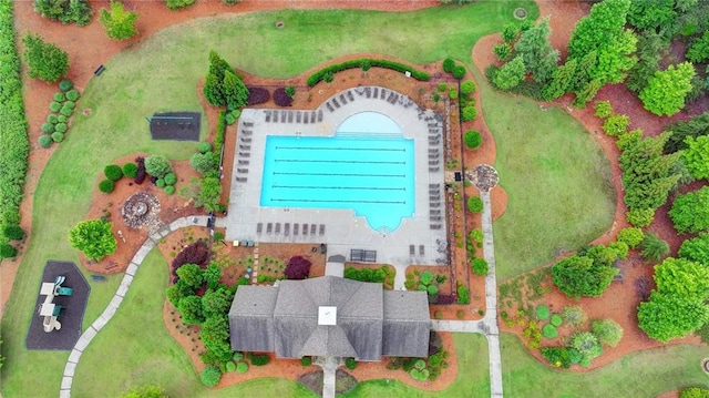 5770 Bridleton Xing, Suwanee, GA 30024 - drone / aerial view of a pool