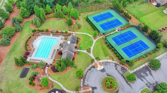 5770 Bridleton Xing, Suwanee, GA 30024 - aerial view of a pool area