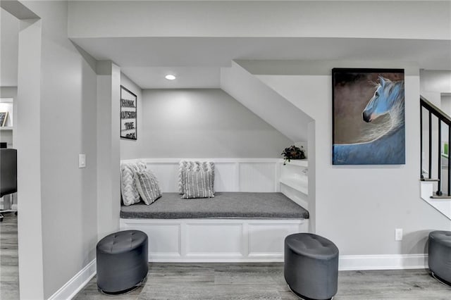 5770 Bridleton Xing, Suwanee, GA 30024 - living area featuring wood finished floors, baseboards, and recessed lighting