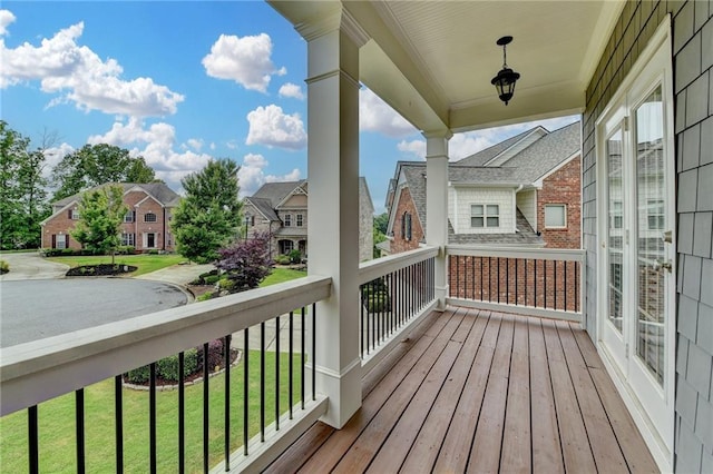 5770 Bridleton Xing, Suwanee, GA 30024 - wooden deck featuring a residential view