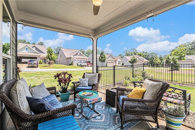 1000 Eight Knot Ct, Greensboro, GA 30642 - view of patio / terrace with a residential view and an outdoor living space