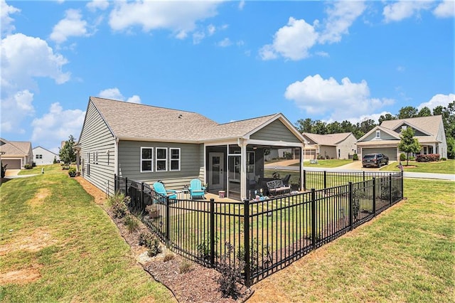 1000 Eight Knot Ct, Greensboro, GA 30642 - rear view of property featuring a sunroom and a residential view