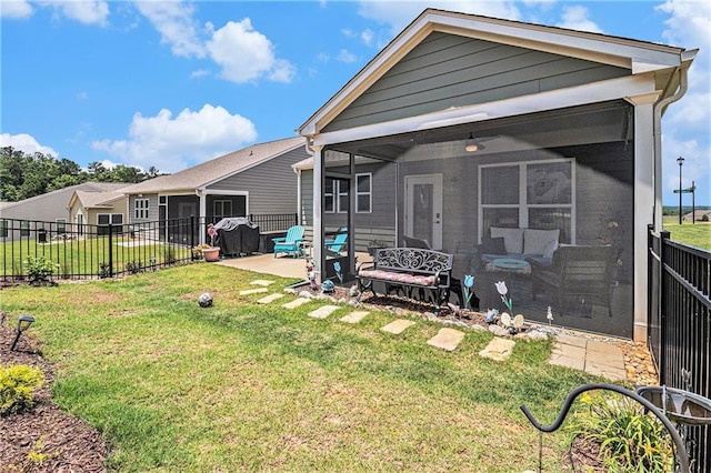 1000 Eight Knot Ct, Greensboro, GA 30642 - rear view of house with a sunroom and a patio