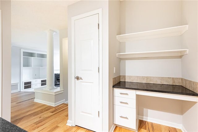 220 Renaissance Pkwy NE Unit 1105, Atlanta, GA 30308 - unfurnished office featuring light wood-style floors and decorative columns