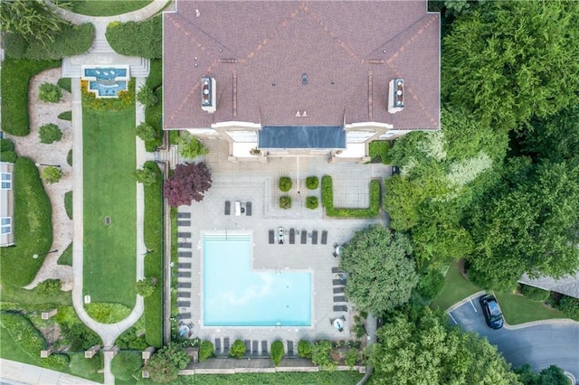 220 Renaissance Pkwy NE Unit 1105, Atlanta, GA 30308 - aerial overview of property's location featuring a pool